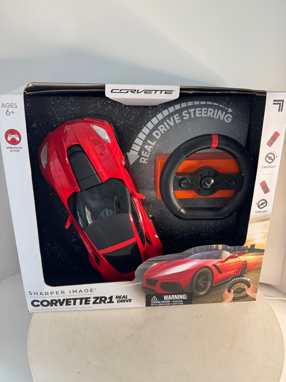 Sharper Image Red Corvette ZR1 Remote Drift Car with Wheel Controller